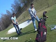 GAYWIRE  Bareback Sex on the Golf Course with Mark Brown amp