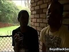 Blacks On Boys  Gay Bareback Interracial Rough Fuck Video 02