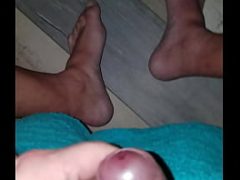 Jacking Off Showing Feet and Cum