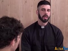Gay catholic twink gets ass fingered