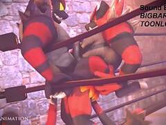 Incineroar Public Boxing Gym Sex