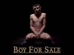 BoyForSale  Big dick twink slave fucked bareback by hung Dom