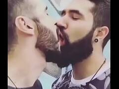 Hot Gay Kiss Between Two Bearded Guys  gaylavida.com