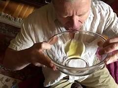 Stewart Bowman drinks a bowl full of piss from a hung black 