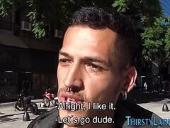 Latino dude pov riding cock for cash