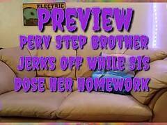 Perv Step Brother Jerks Off While Sis Does Her Homework Prev