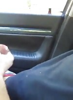 Guy Cums Hard In The Car