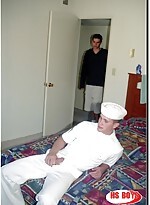 Sexy sailor gets his dick sucked